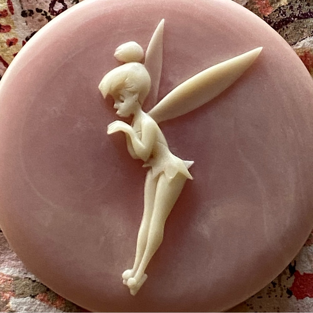Disney Pink and Cream Tinker Bell Decorative Accent Excellent Condition - Picture 6 of 12